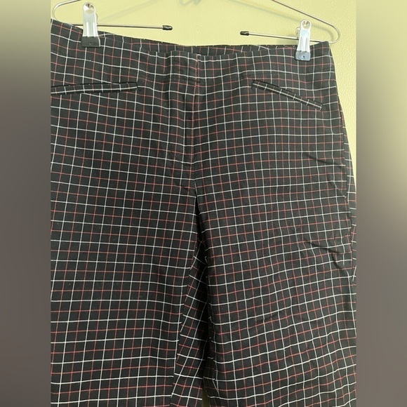 J Jill Womens Navy Blue Ted Plaid Ankle Pants Stretchy size 6 - Picture 6 of 13